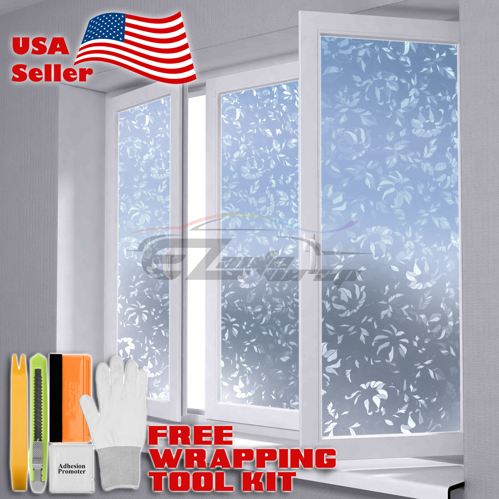 24″x48″ Frosted Film Glass Home Bathroom Window Security Privacy Sticker #4001