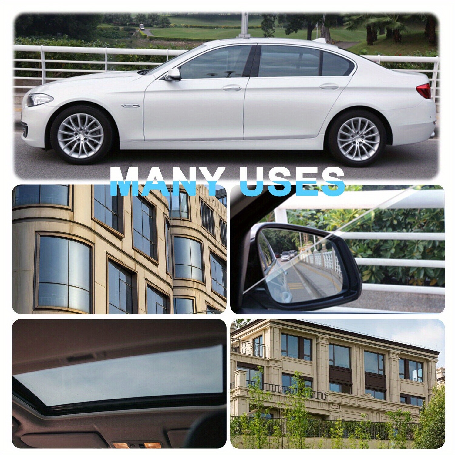 Auto Glass Sun Protection Film Roll – Black Summer Tinting for Car Windows