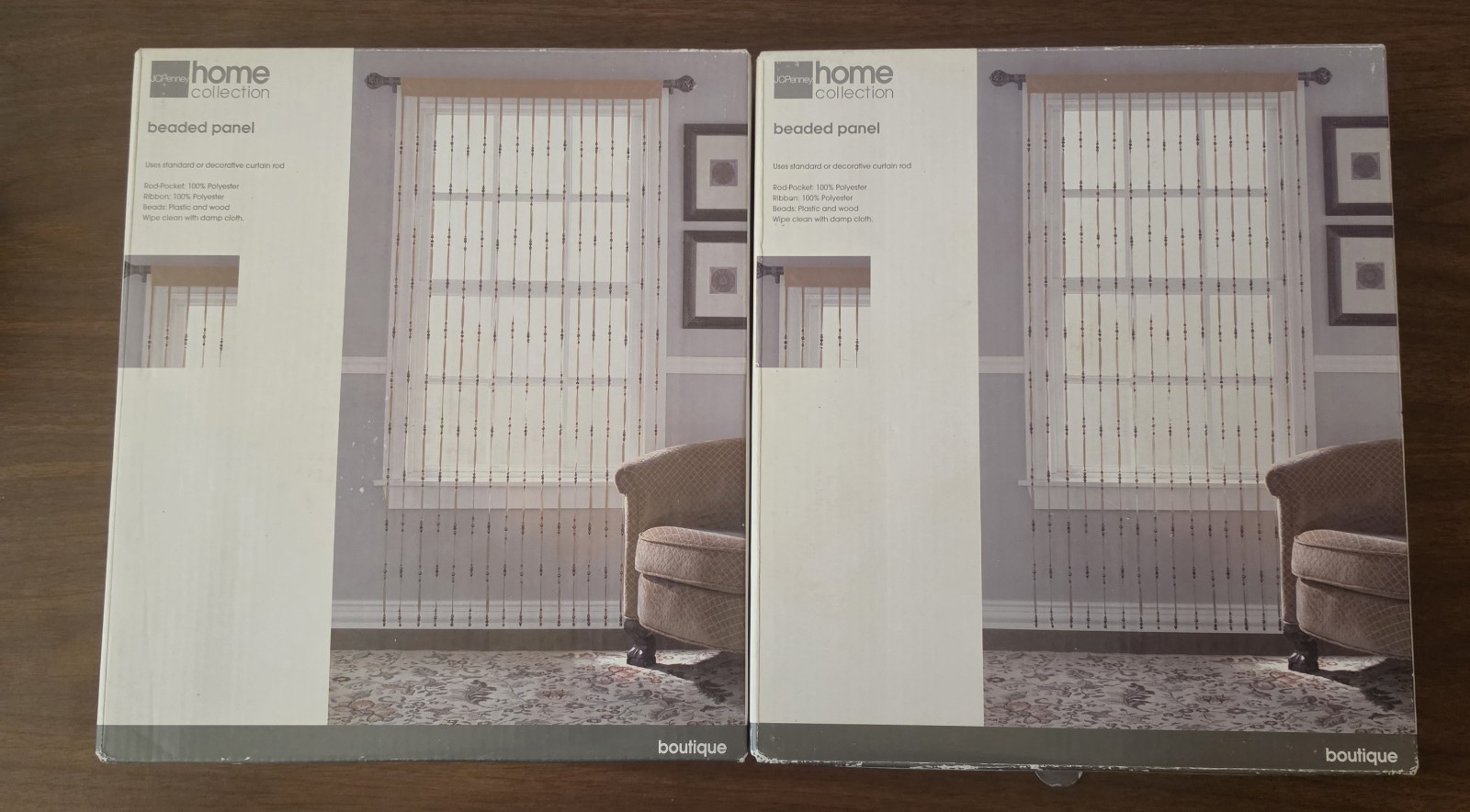 JCPENNEY Home Collection 40″ x 84″ Beaded Panel Boutique Gold Boho Hippie Lot