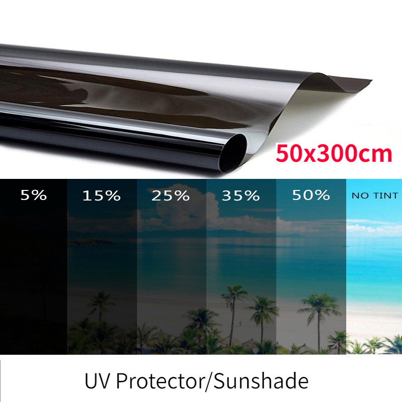 DIY Car Window Foils Tint Tinting Film Roll Auto Glass Stickers Sunshade 5-50%