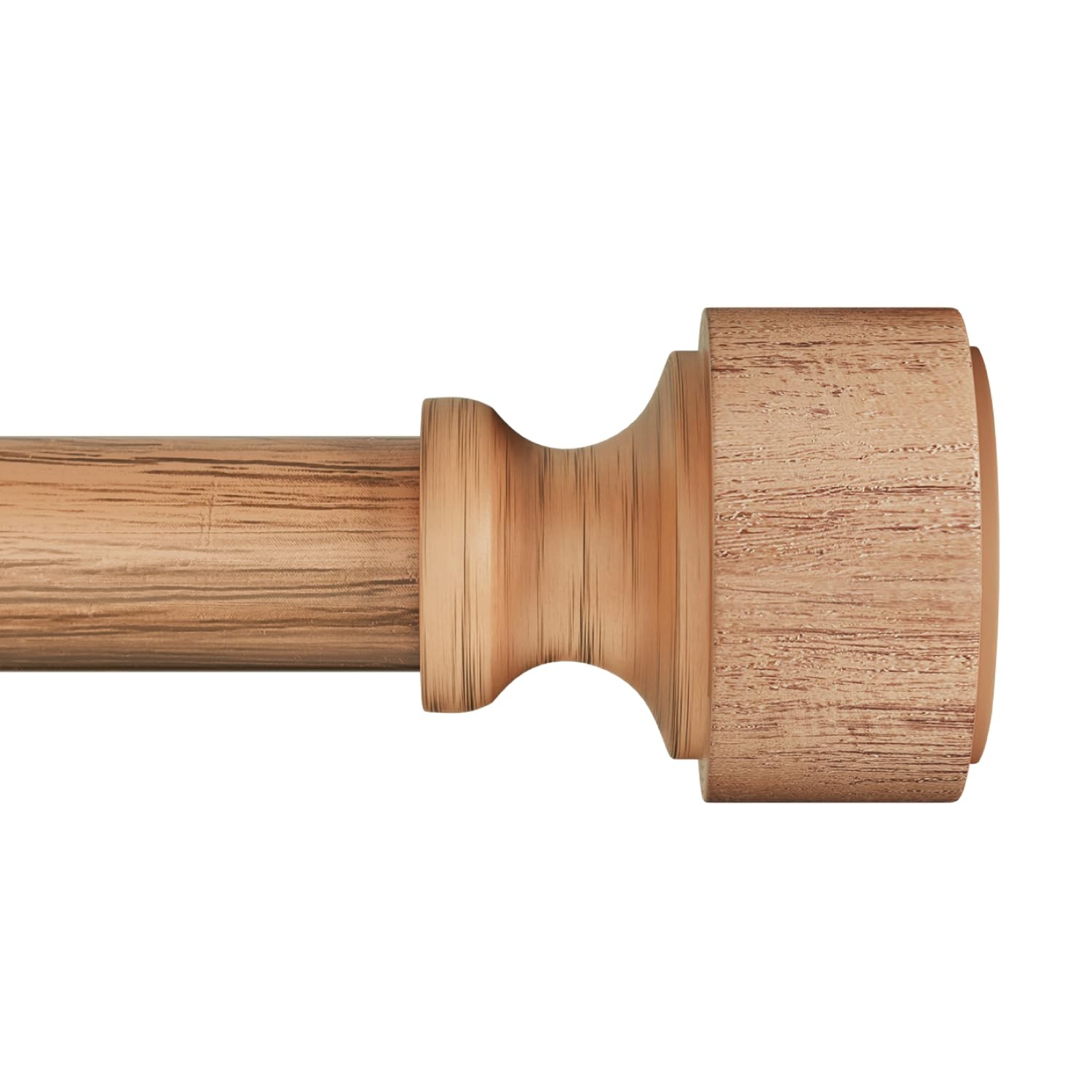 Wood Curtain Rods for Windows 66 to 120 Inch, 1″ Diameter Adjustable Heavy Du…