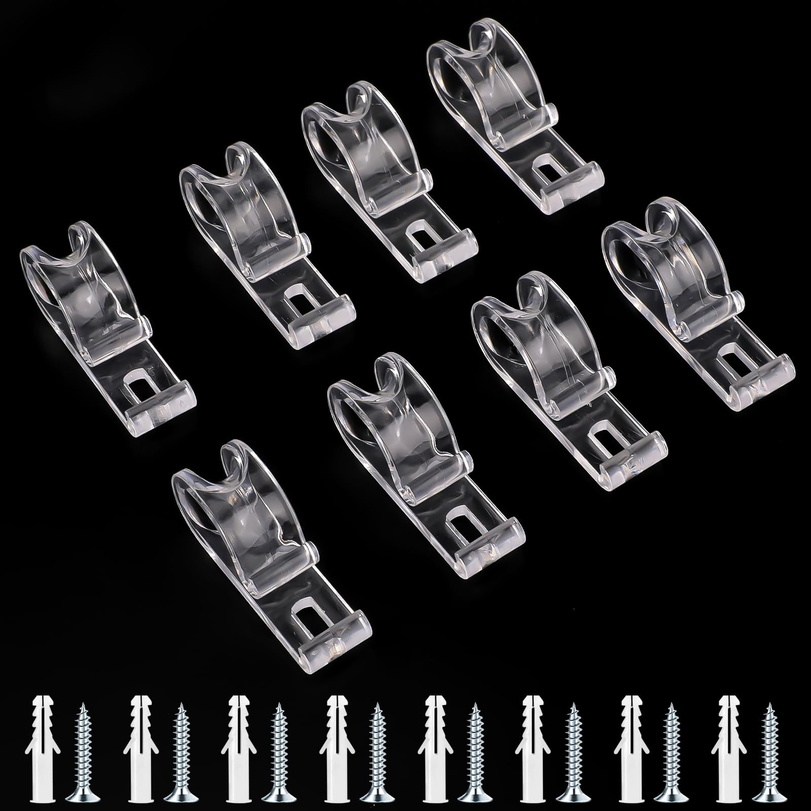 8 Pcs Roller Shade Clear Saftey Chain Retainer and Cord Guide One Size,