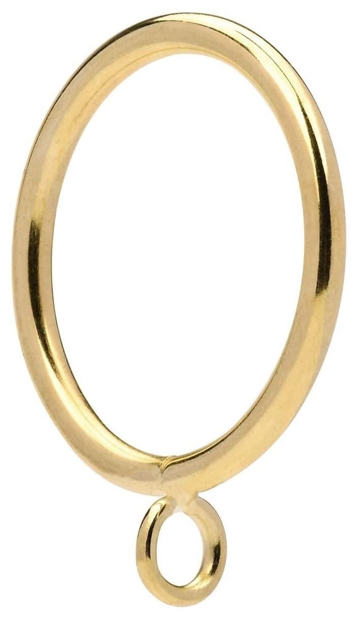 36 Pcs 1.5Inch Metal Curtain Rings Eyelets Fits 1 1/4Inch Rod 4mm Gold