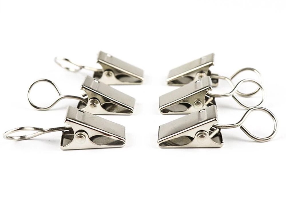 50pcs Metal Spring Clasp Hanging Hook Clips For Curtains Tapestry Posters