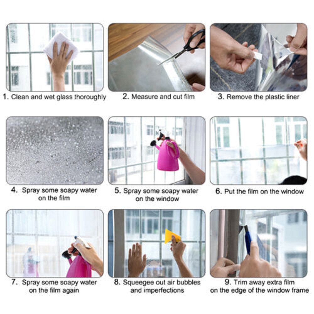 4/8Mil Uncut Window Film Self-Adhesive Car Home Office UV Glass Security Roll