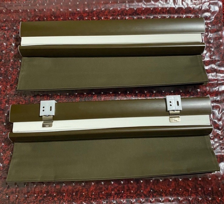 2pcs. No drill DOUBLE SIDED CLOTH & Paper WINDOW BLIND. 20 x 72 inches