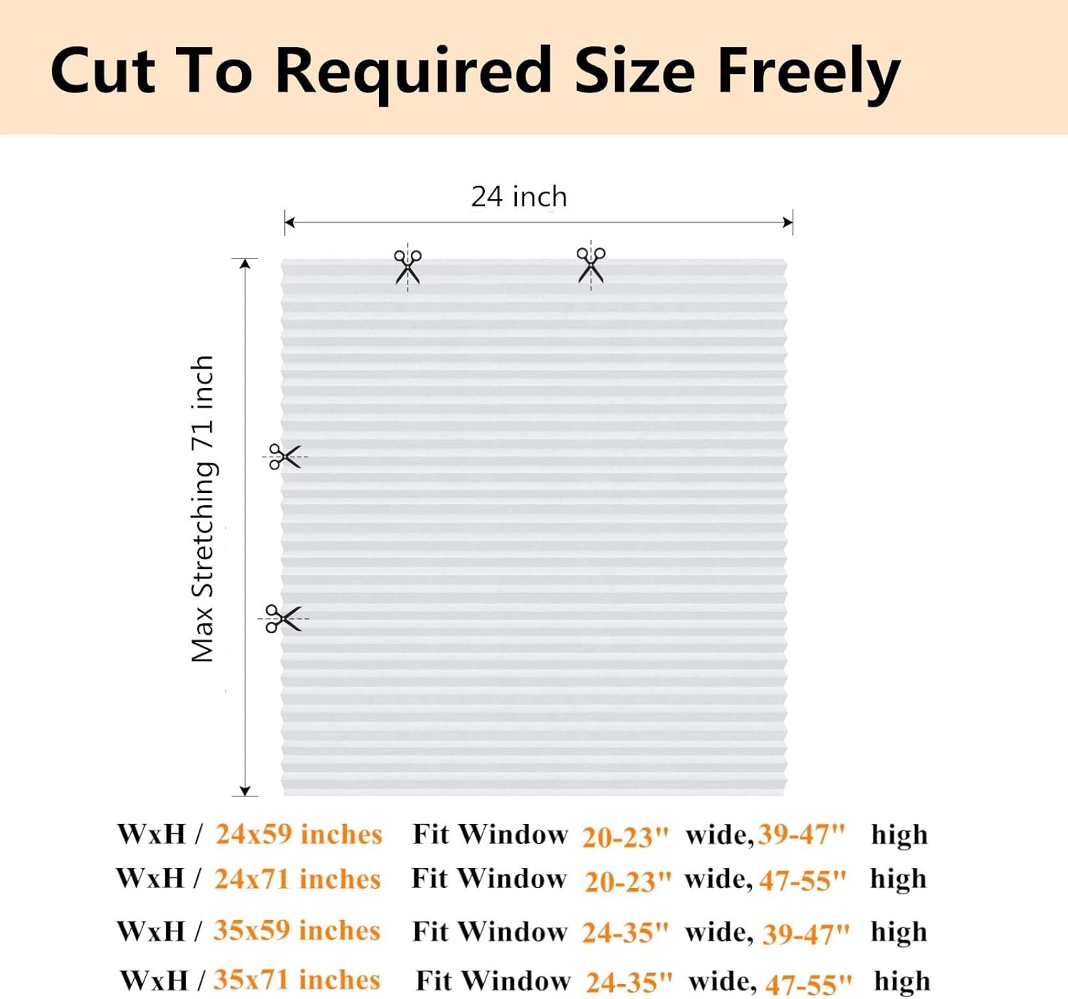 Cordless Pleated Paper Window Blinds – Easy Install, No Drill, Removable Shades