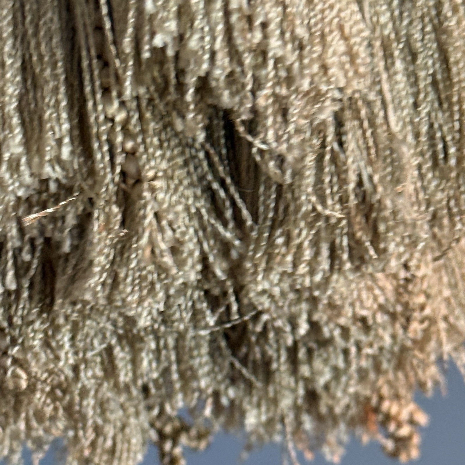 Vintage 90’s Oversized 30” Decorative Tassel Tieback Tan Khaki Fringe