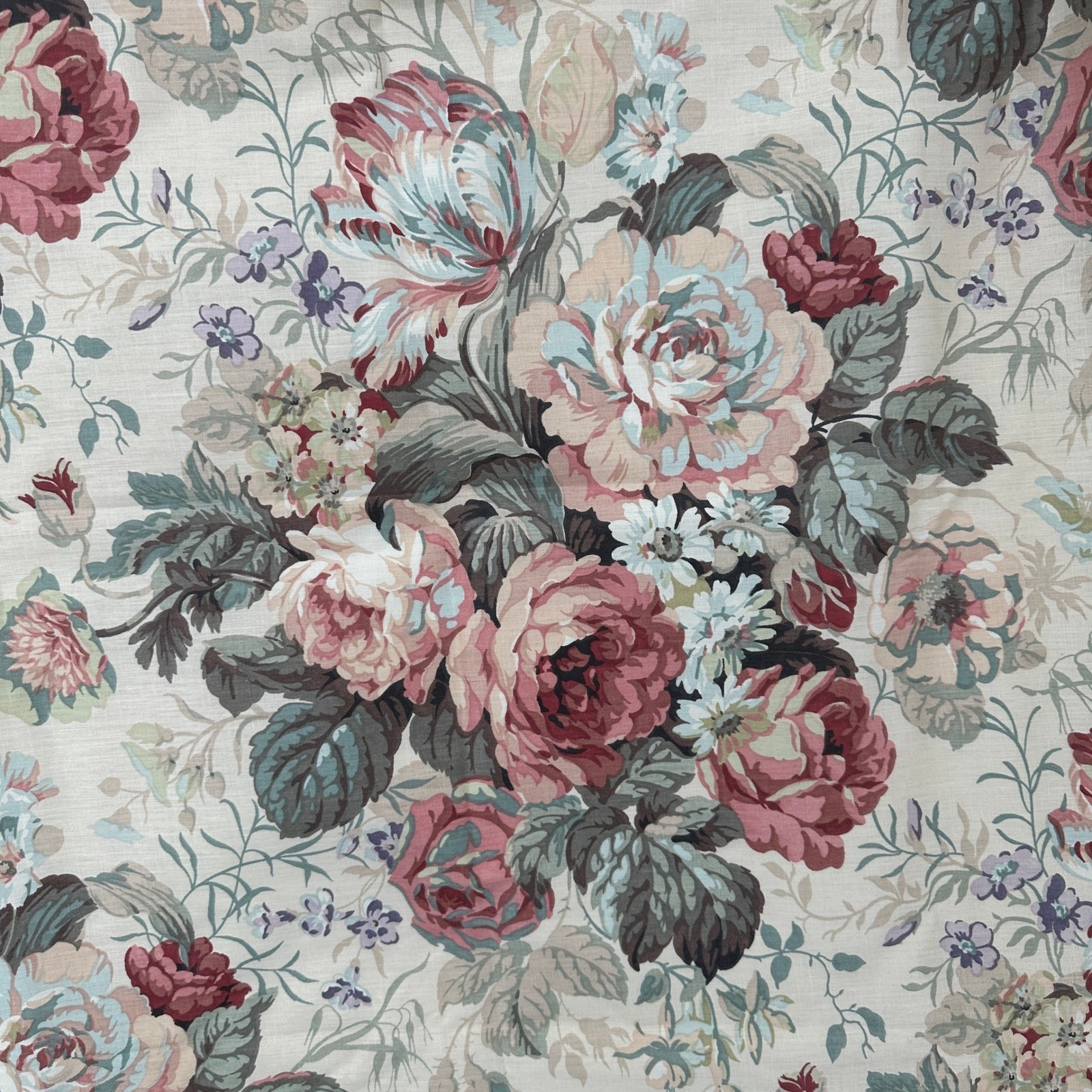 VTG NWOT JCPenney 2 Ashford 9065 Floral Curtain Panels Pink Burgundy 80×84 USA