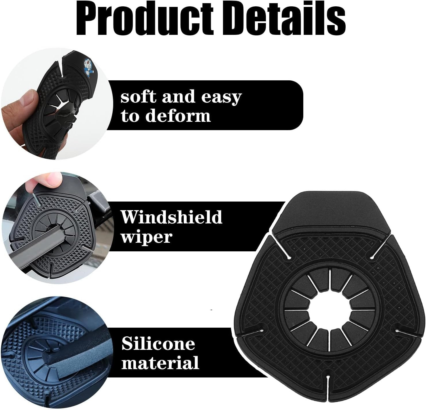 12Pcs Universal Silicone Wiper Pivot Guards, Premium Windshield Wiper Covers and