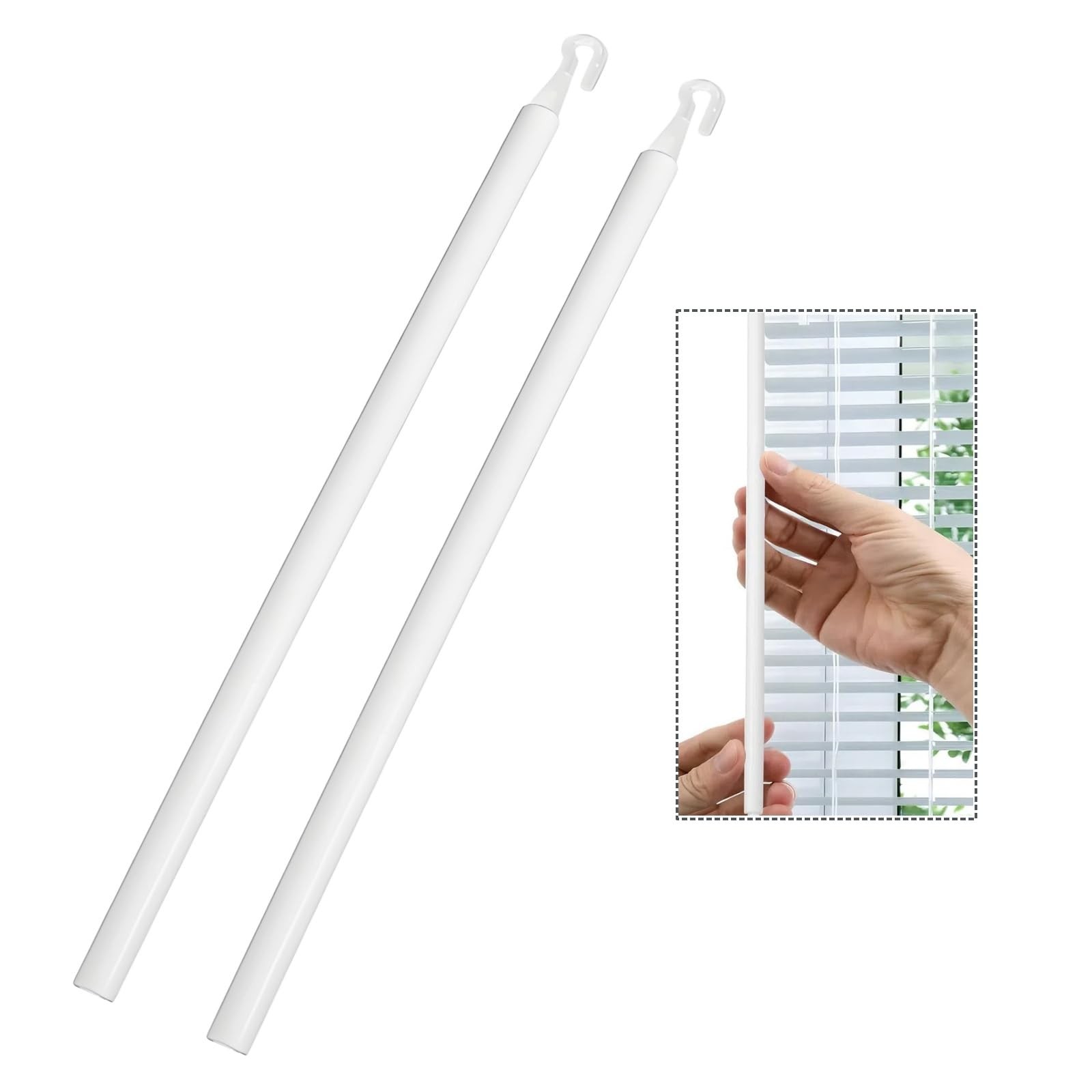 24 inch 2 Pair Blind Wands,Blind Rod with Hook and Grip,Vertical Blinds Repla…