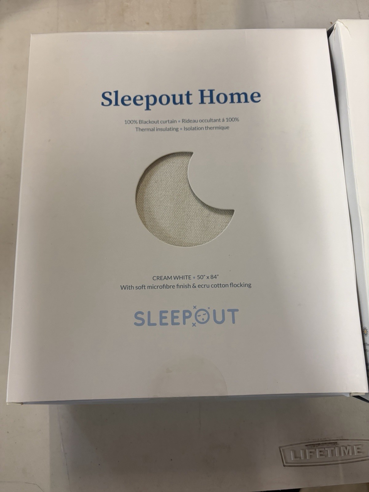 Sleepout Home Blackout Curtain Cream 50×84 Panel 100% OEKO-TEX 2 Pack