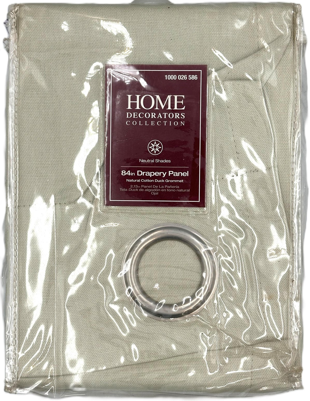 Home Decorators Collection Natural Cotton Duck Grommet Curtain, 84 in. Length