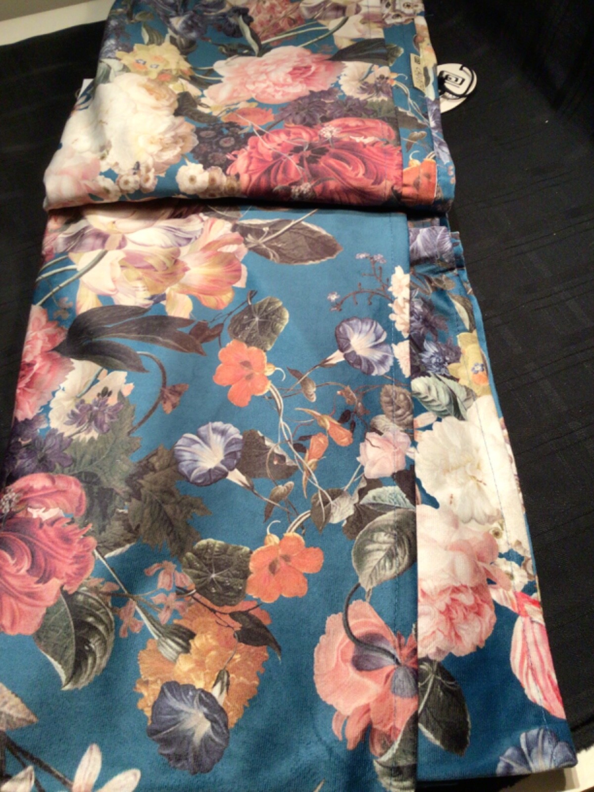 CALLISTO HOME Window Curtain panels 38 x 96 Multicolor Floral 2 Pc Set NEW