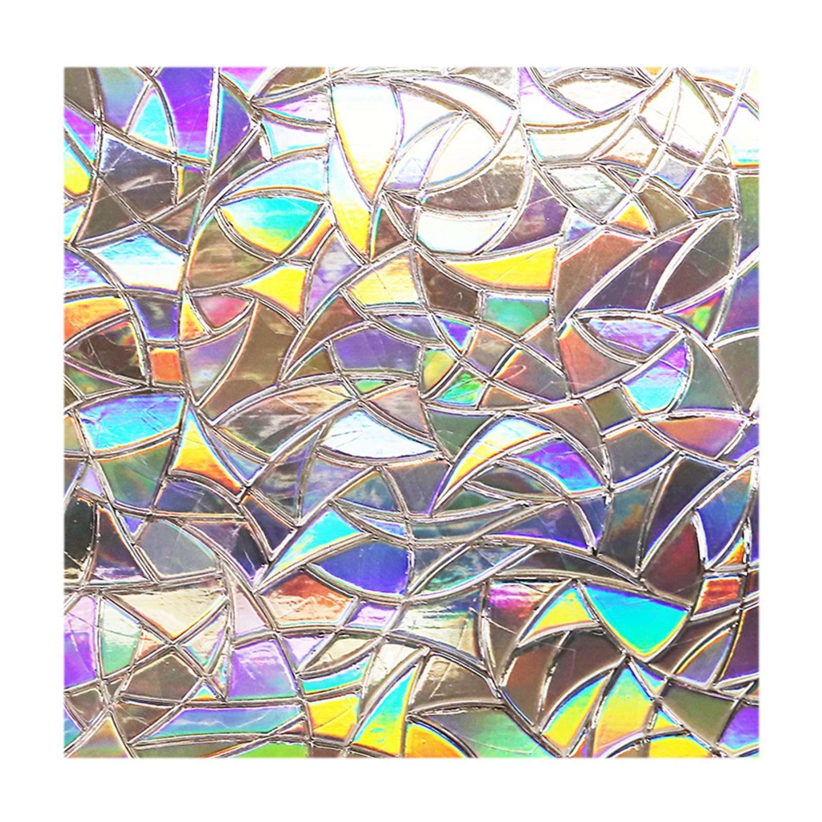 Window Privacy Film Stained Glass 3D Decals Sun Blocking Static Cling 11.8×39.4″