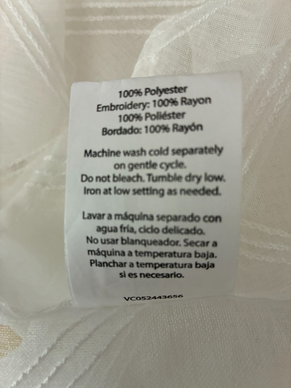 4 curtain panels white sheer geometric pattern 28 W x 84 L