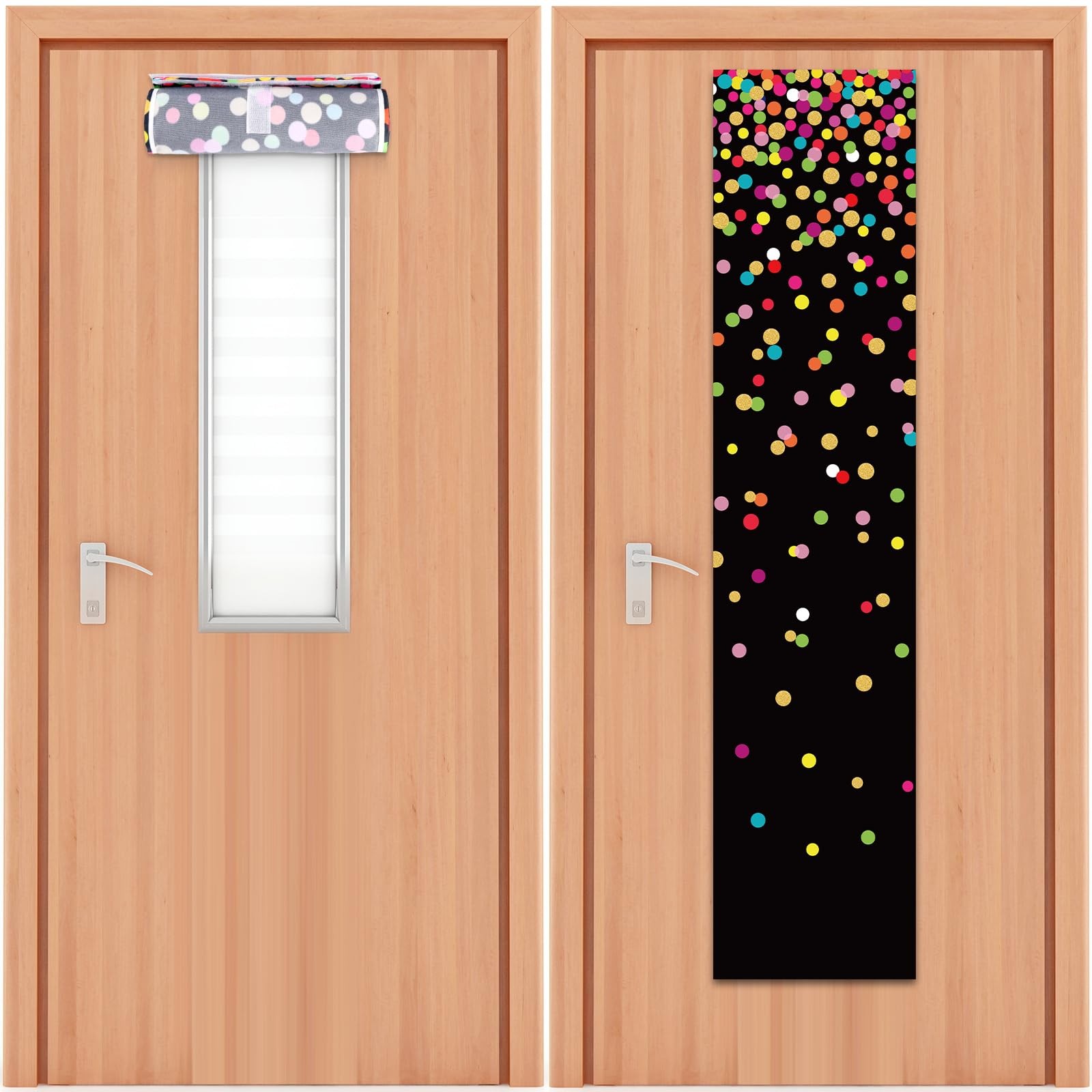 QOUBAI Polka Dot Door Cover 3.0×0.7 Ft