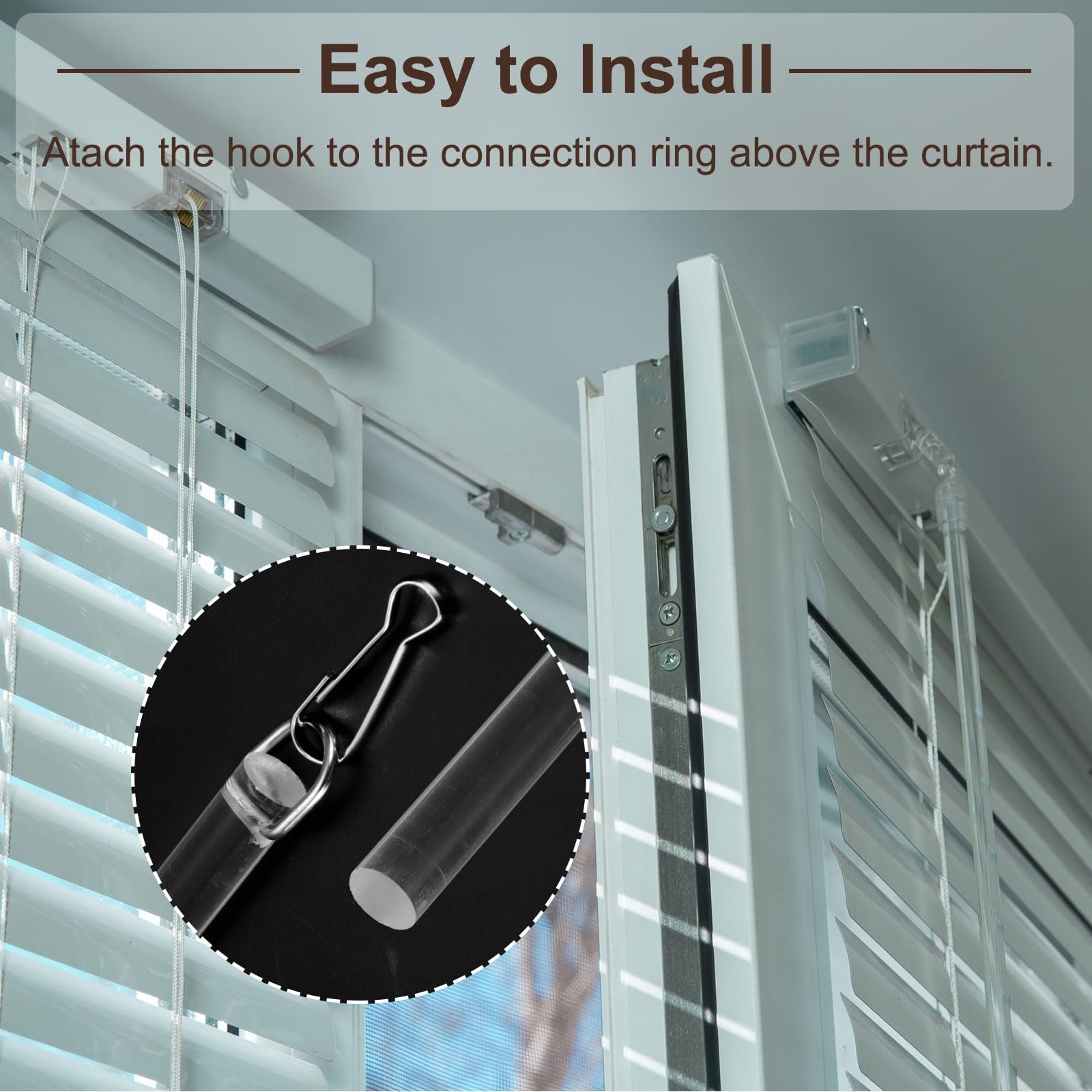 uxcell 2Pcs 12″Clear Curtain Pull Rod, Acrylic Blind Wand 12″, Clear