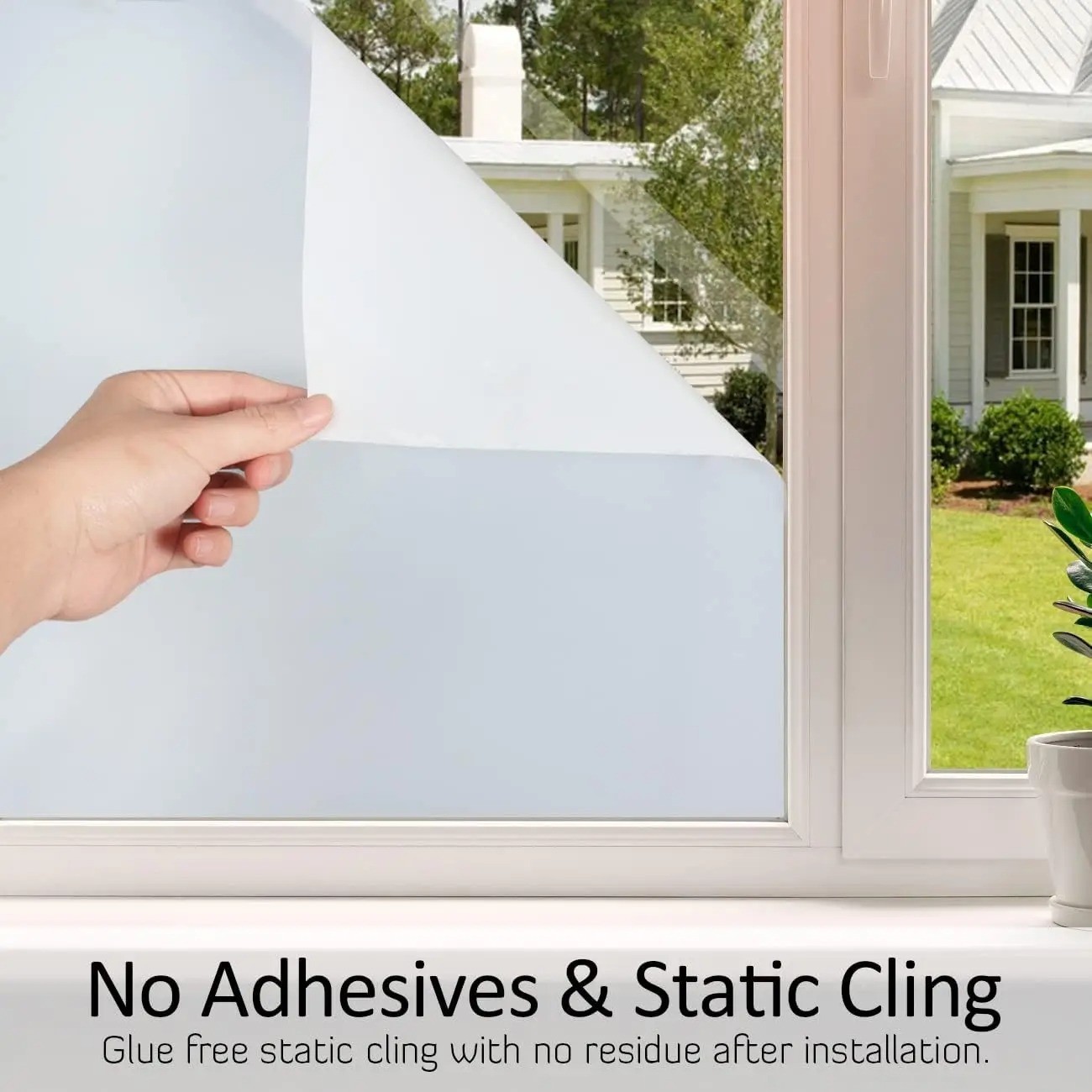 Frosted Window Film Vinyl * Total Privacy Glass Without Blocking The Light *