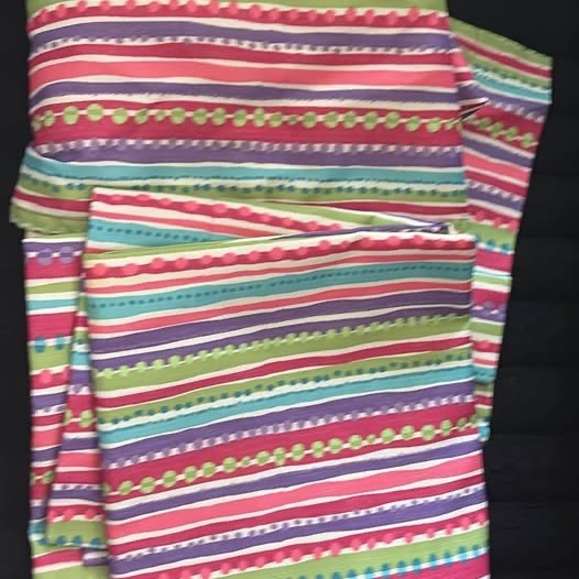 Girls Room Curtain Panels – Colorful Striped (Set of 2)