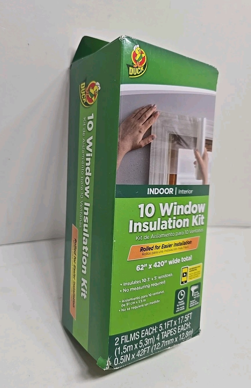 Duck Brand Indoor 62 inch x 420 inch 10 Window Insulation Kit