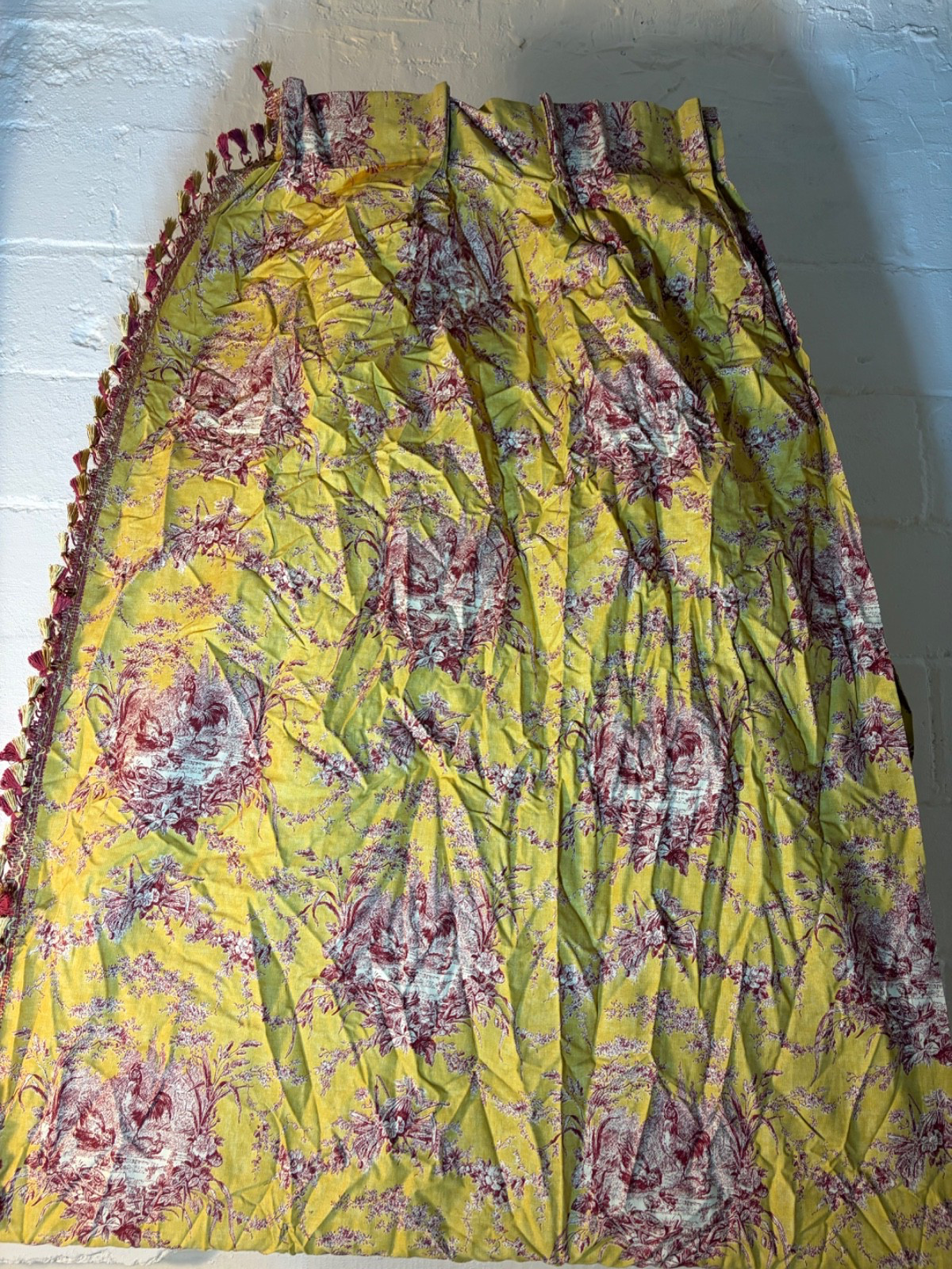 Waverly Curtain Panel Waverly Villa Carlotta Cabernet Custom 25 in x 82 in
