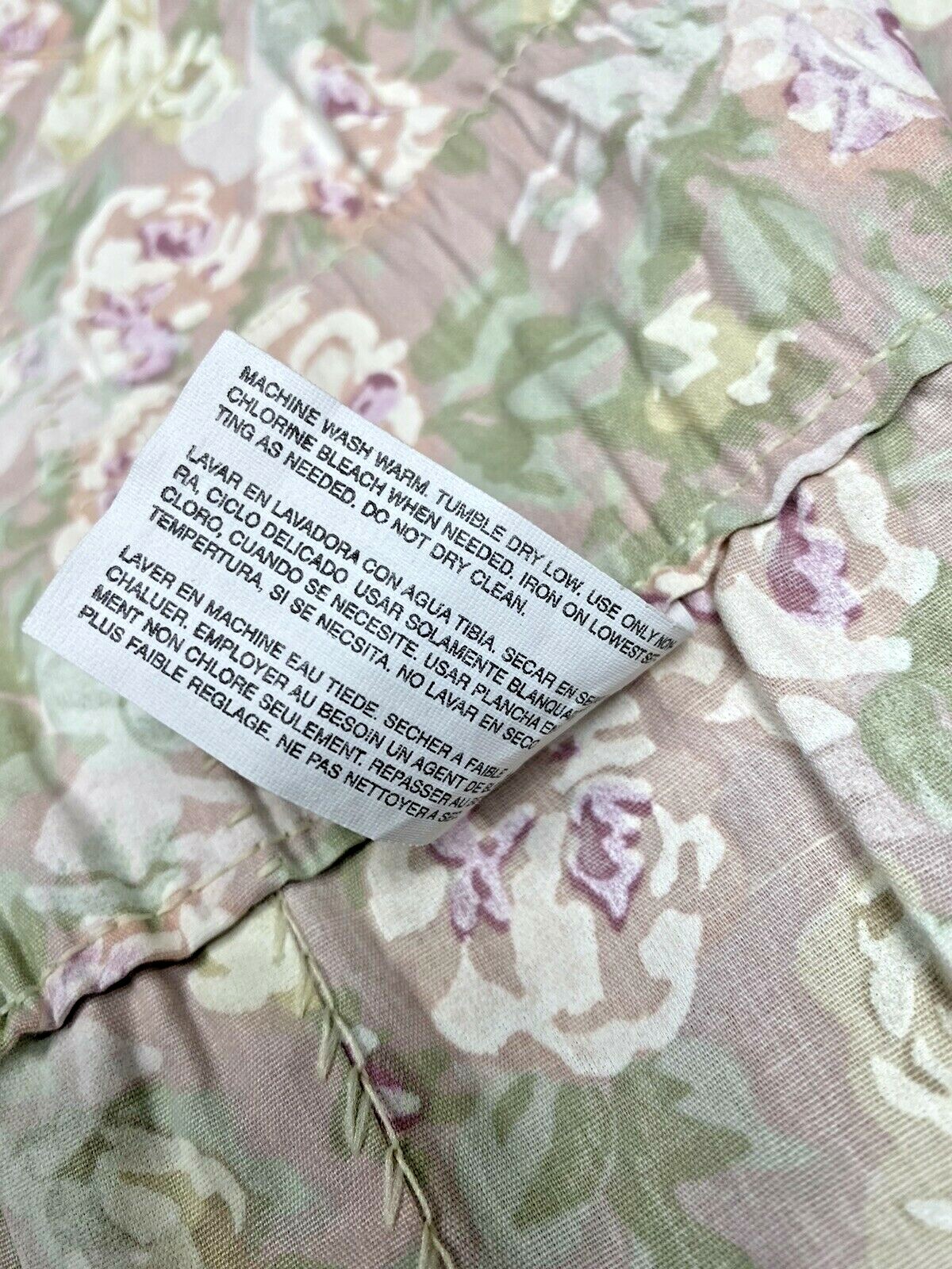 Vintage 90s Jessica McClintock Floral Ruffle Valance Luxury Curtain Purple Pink