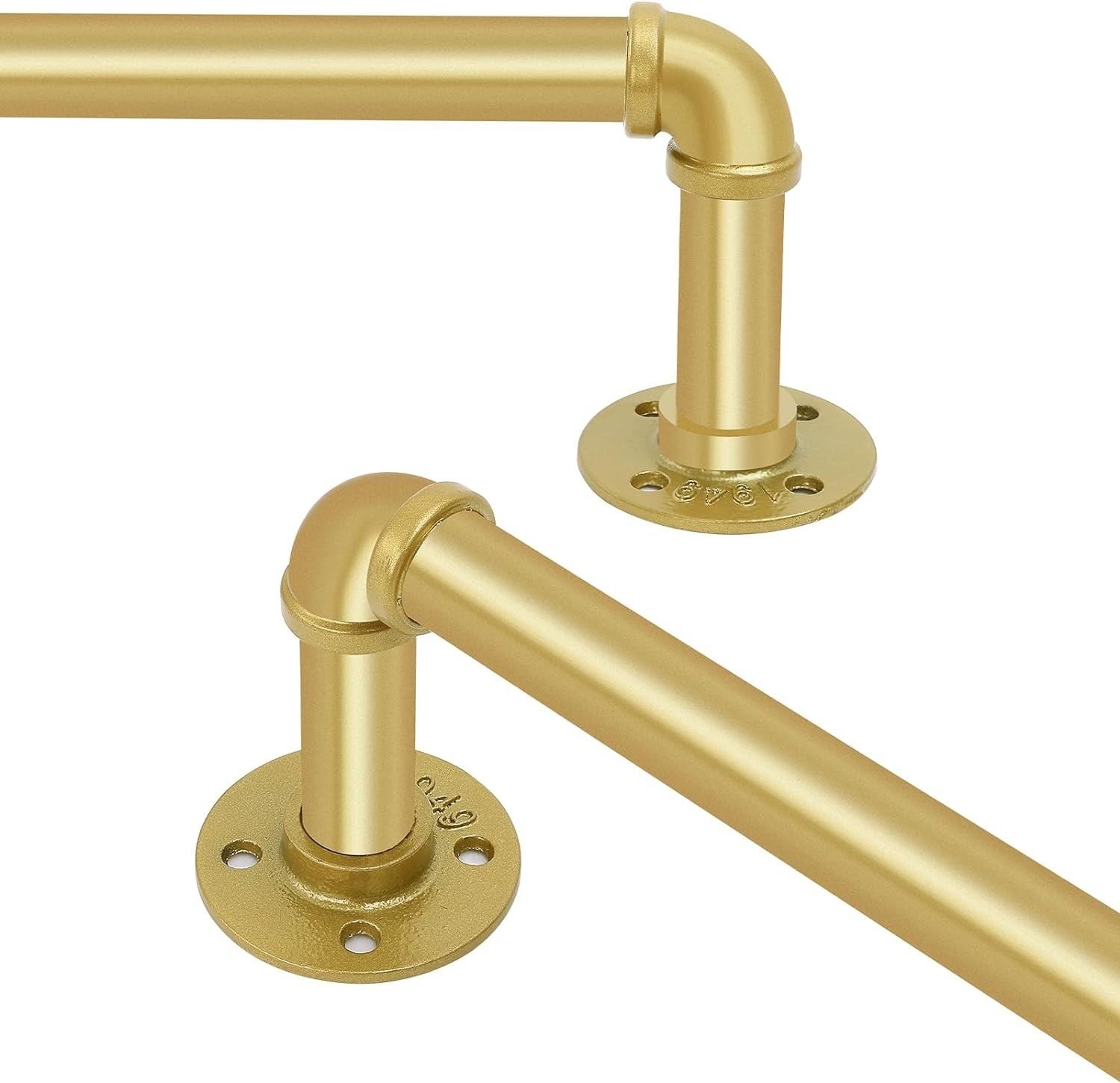 Heavy Duty Curtain Rods for Window Size 144-168″ Industrial Gold Curtain Rod