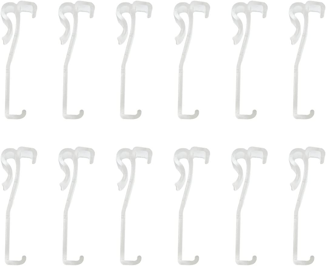 12 Pcs 2.5 Inch Valance Clips – Hidden Channel Clips for Blinds