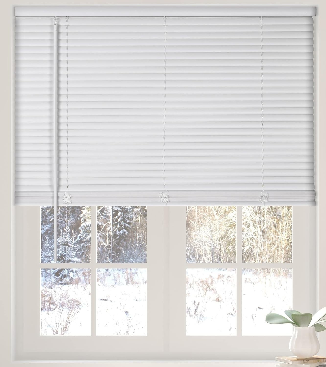 Premium 1″ Mini Blinds, Stock Sizes- Color White- Quick Ship- Exact Blind Size
