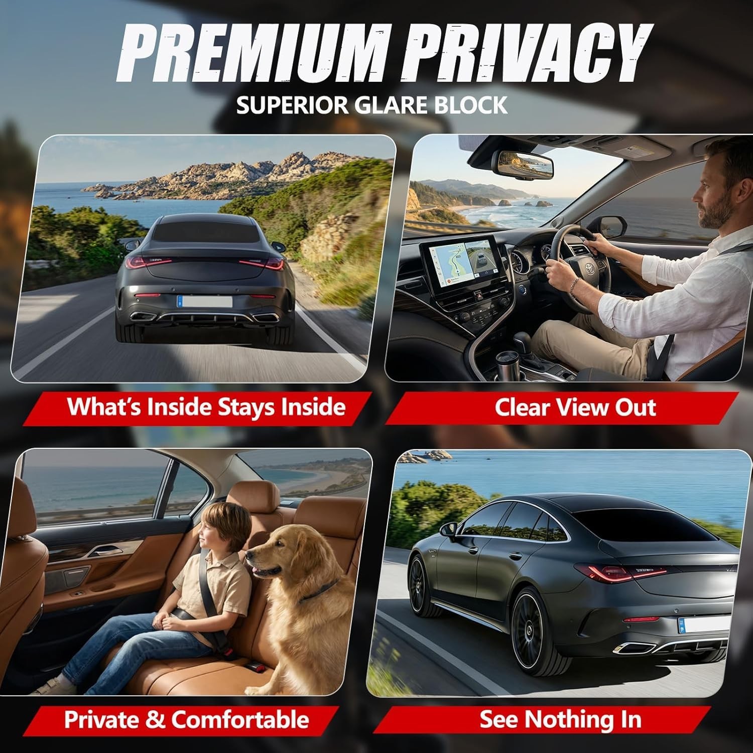 Ceramic Car Window Tint Film 15 VLT 20x20FT Night Daytime Privacy No Signal