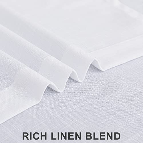 Long Curtains 120 Inch Length for Living Room 2 52″W x 120″L (Pack of 2) White