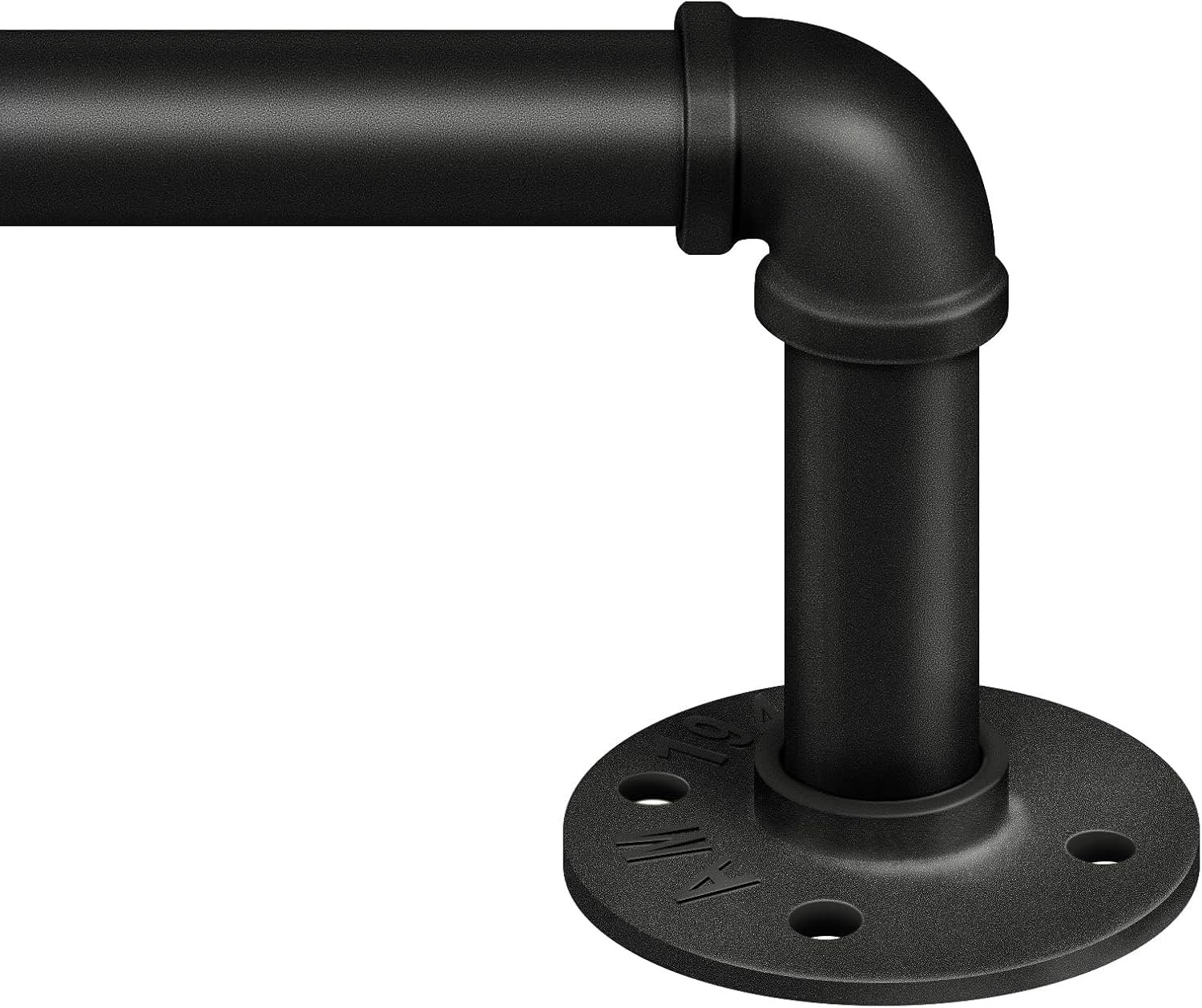 Curtain Rods for Windows 66 to 120, 1 Inch Industrial Wrap Around Black Curta…