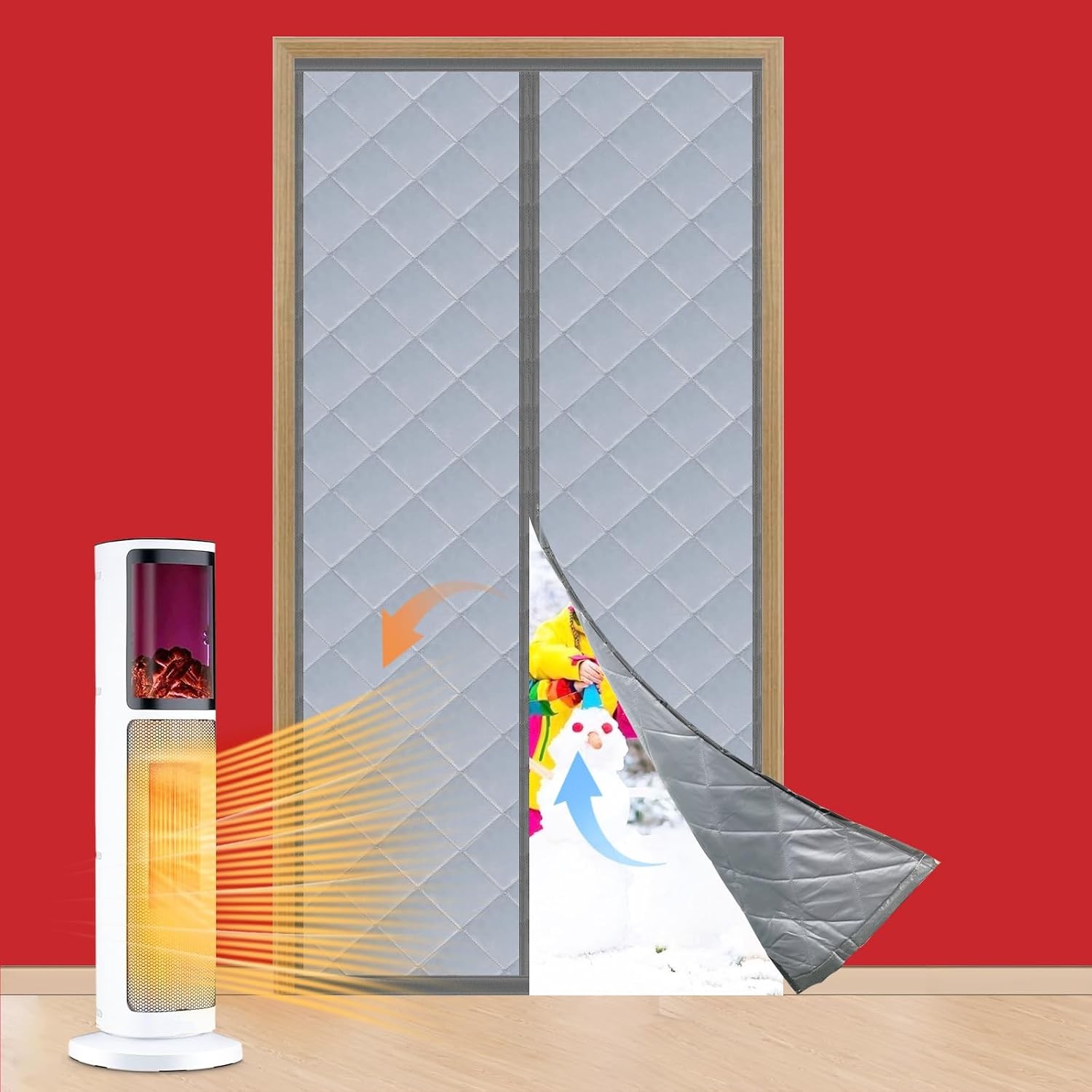 Thermal Insulated Magnetic Door Curtain (Fits Door Opening 36 x 80 in Actual