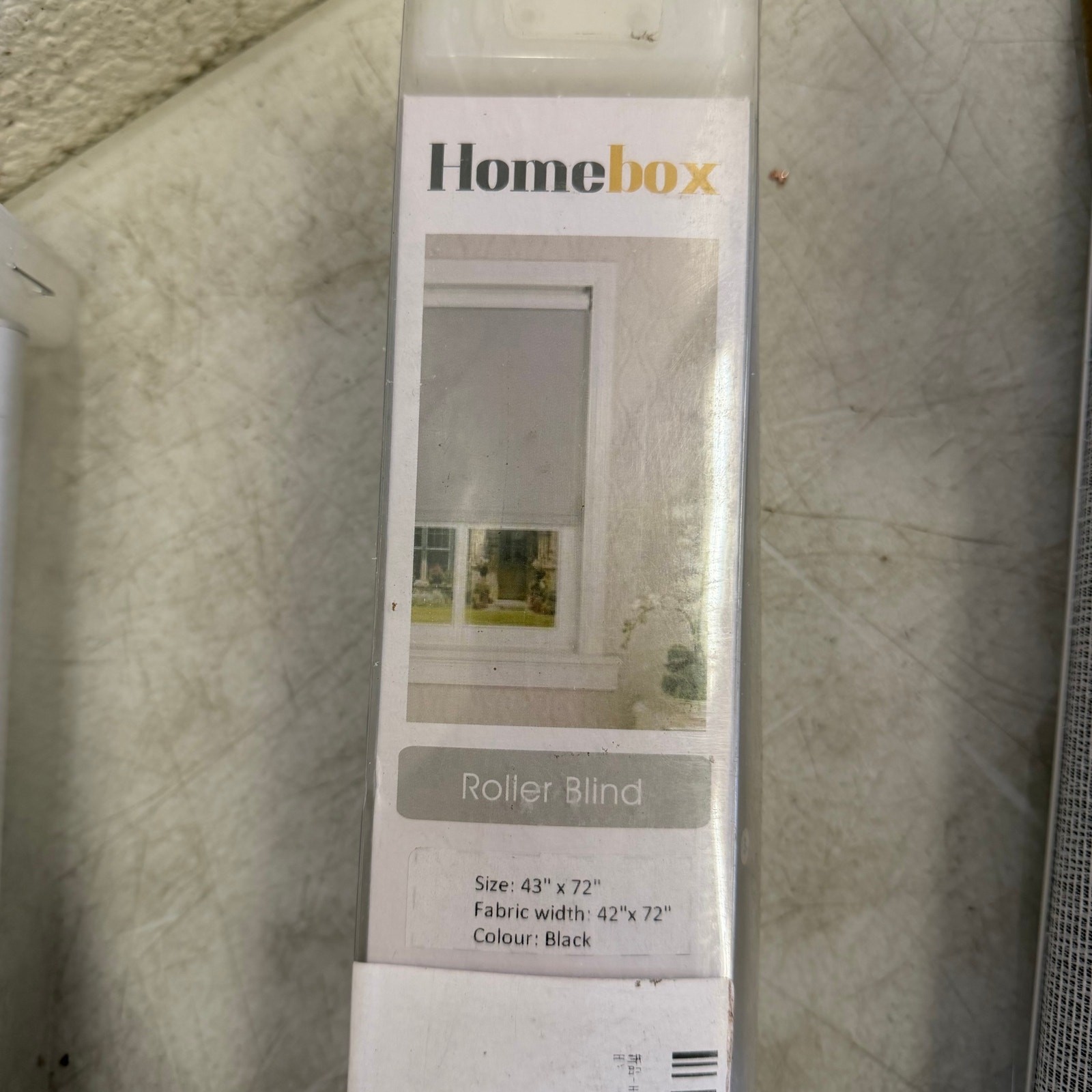 HOMEBOX 100% Blackout Roller Shade Striped Jacquard Blinds 43″x72″ – Grey