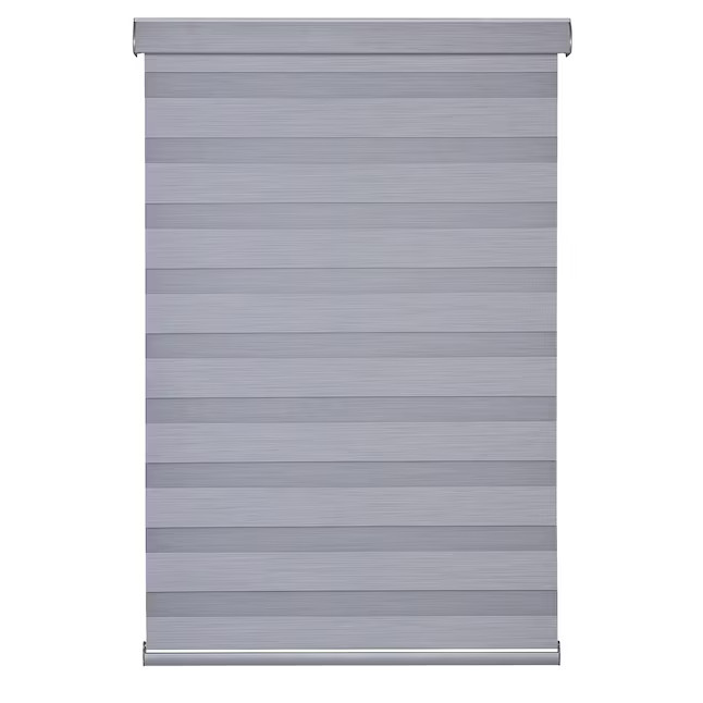 Origin 21 29-in x 64-in Gray Room Darkening Cordless Zebra Roller Shade