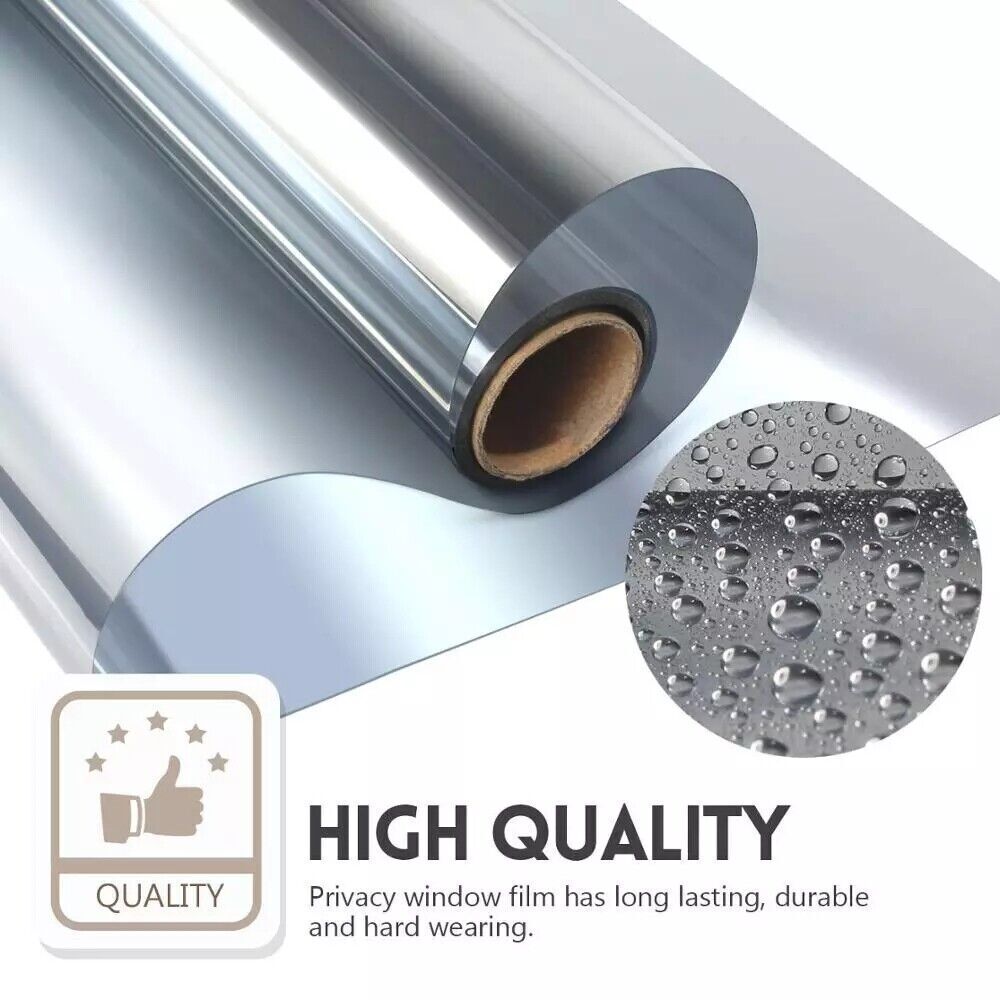One Way Mirror Privacy Window Film Heat Insulate UV Reflective Tint In/Outdoor