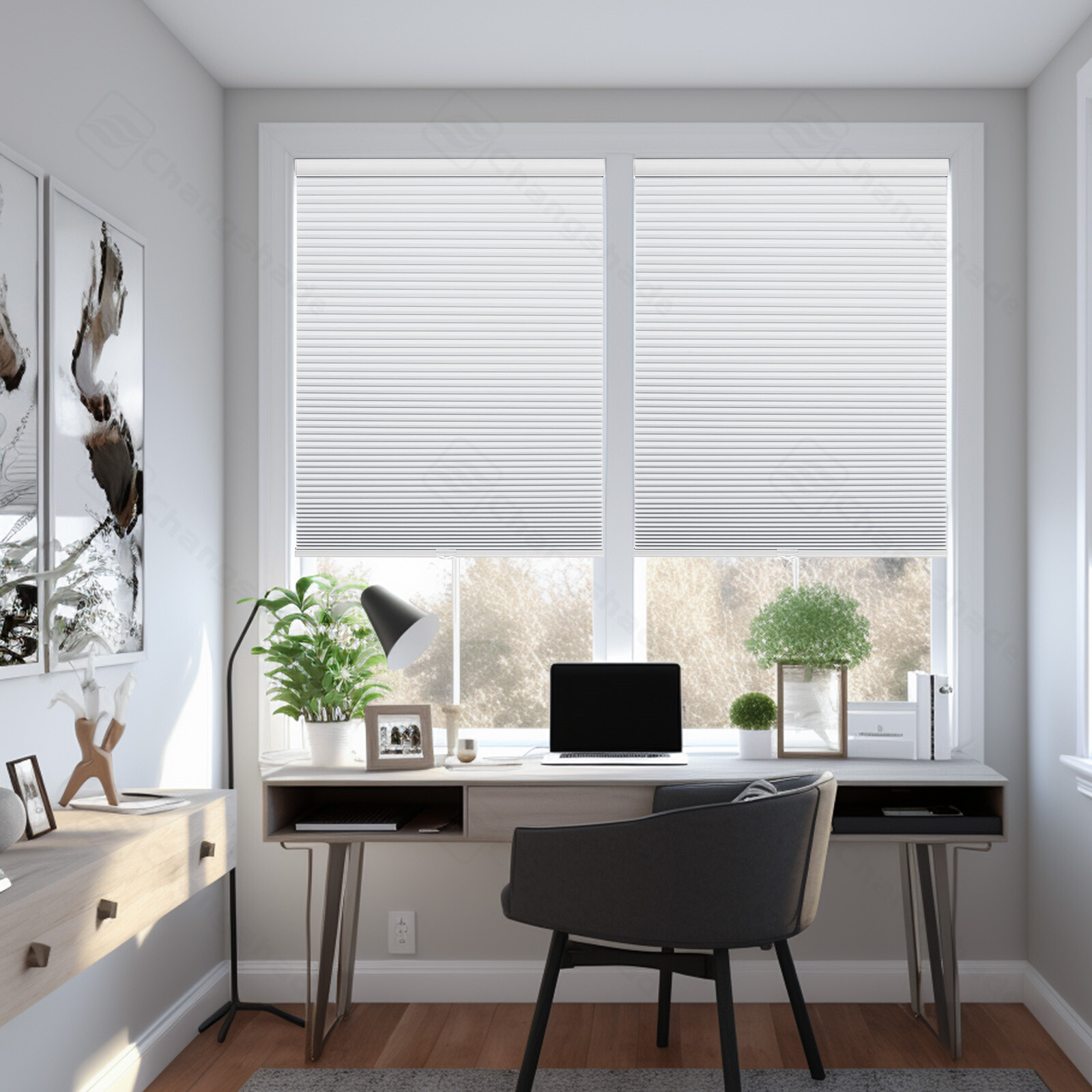 Changshade CUSTOM SIZE 1.5inch Blackout Cordless Window Shades Cellular Shades