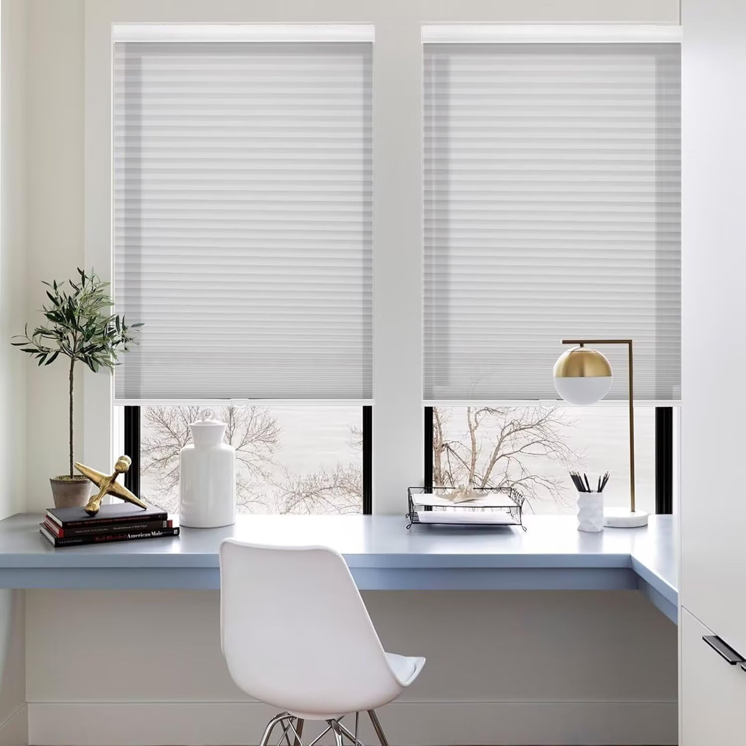 MYshade 1.5-Inch Cellular Cordless Light Filtering Shades, Honeycomb Window Blin