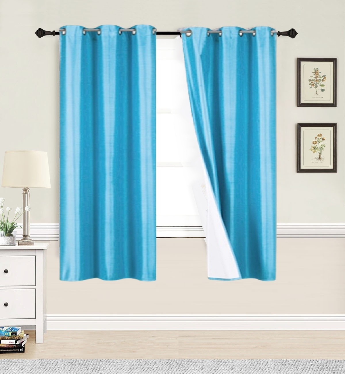 Noa Blackout Curtain (Set of 2) 63 Inch Thermal Insulated Sunlight Blocking