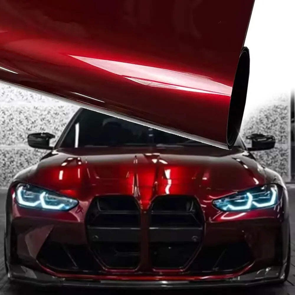 Premium PET PVC High Glossy Liquid Metallic Dragon Blood Red Vinyl Wrap Film Car