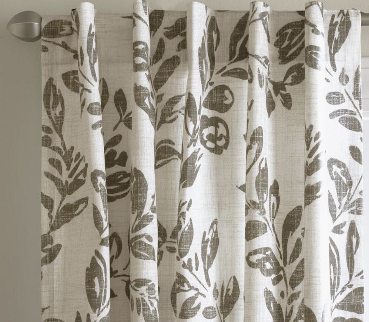 84″ Botanical Trellis Blackout Thermal Lined Single Curtain Panel (Choose Color)