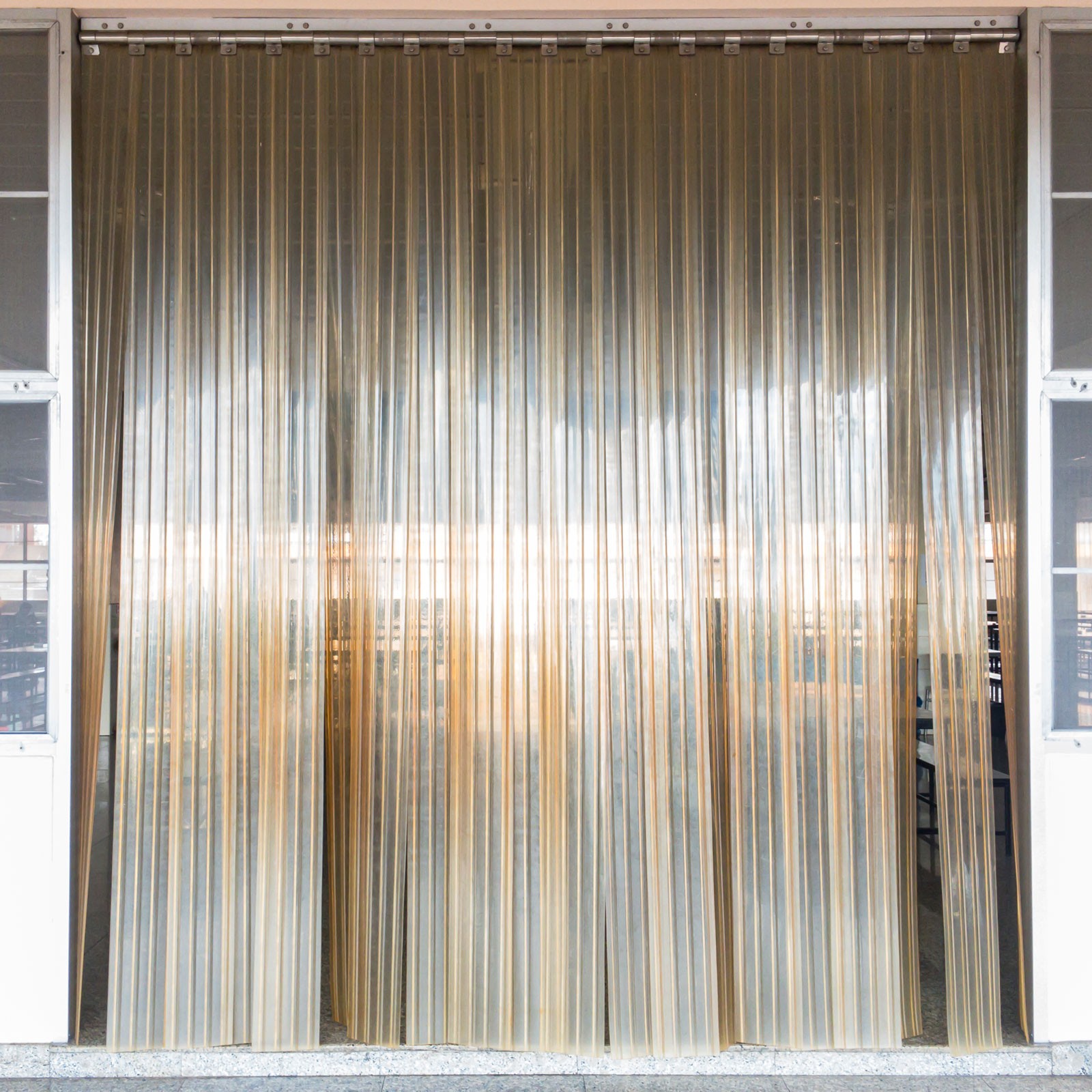 78″(6.5Ft) Length x 7.3″(0.6Ft) Width Strip Door Curtain Clear Green