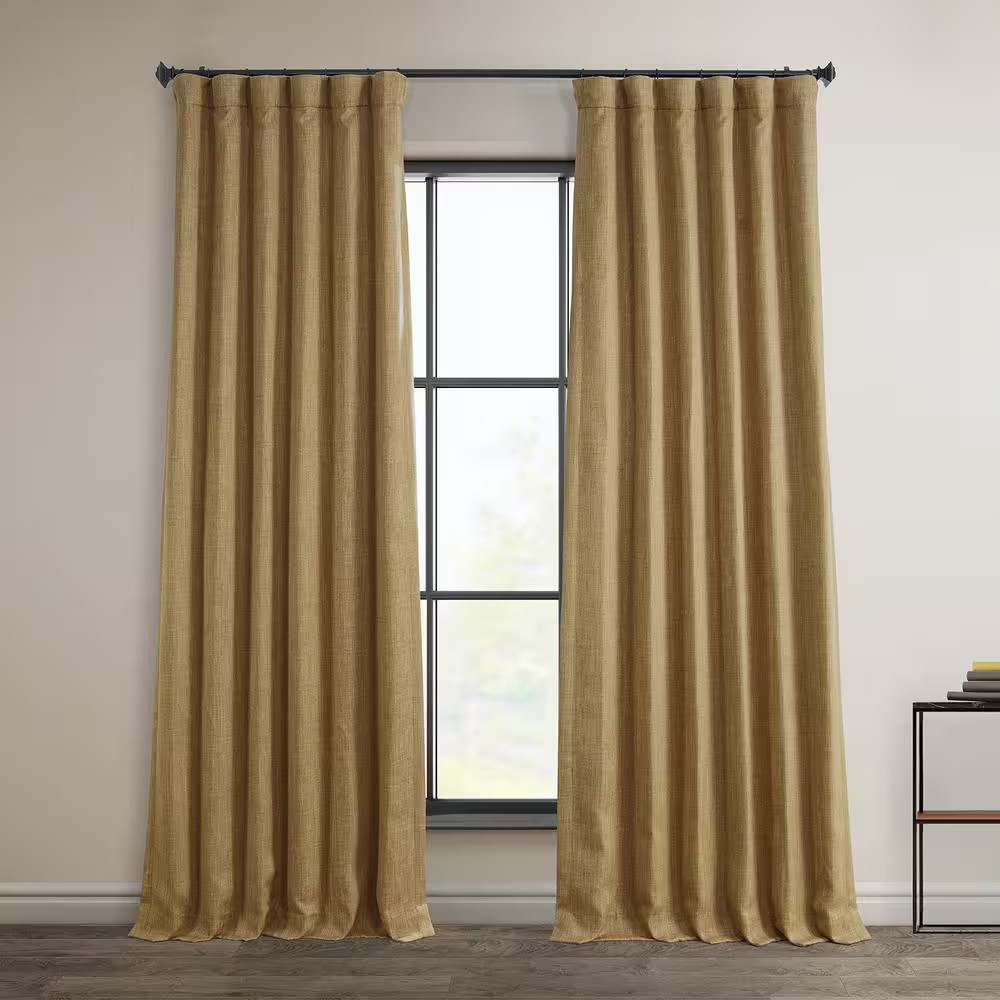 Butterscotch Solid Rod Pocket Room Darkening Curtain – 50 In. W X 108 In. L (1 P