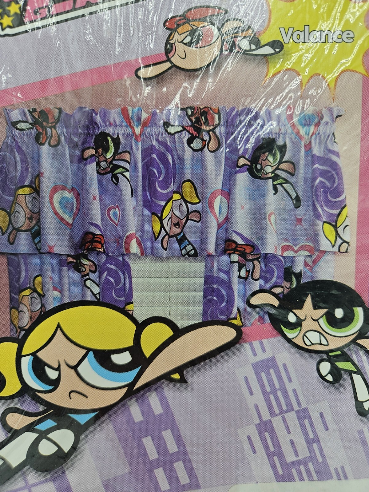 New Powerpuff Girls Vintage Window Valance 84×15 Purple- MULTIPLE AVAILABLE