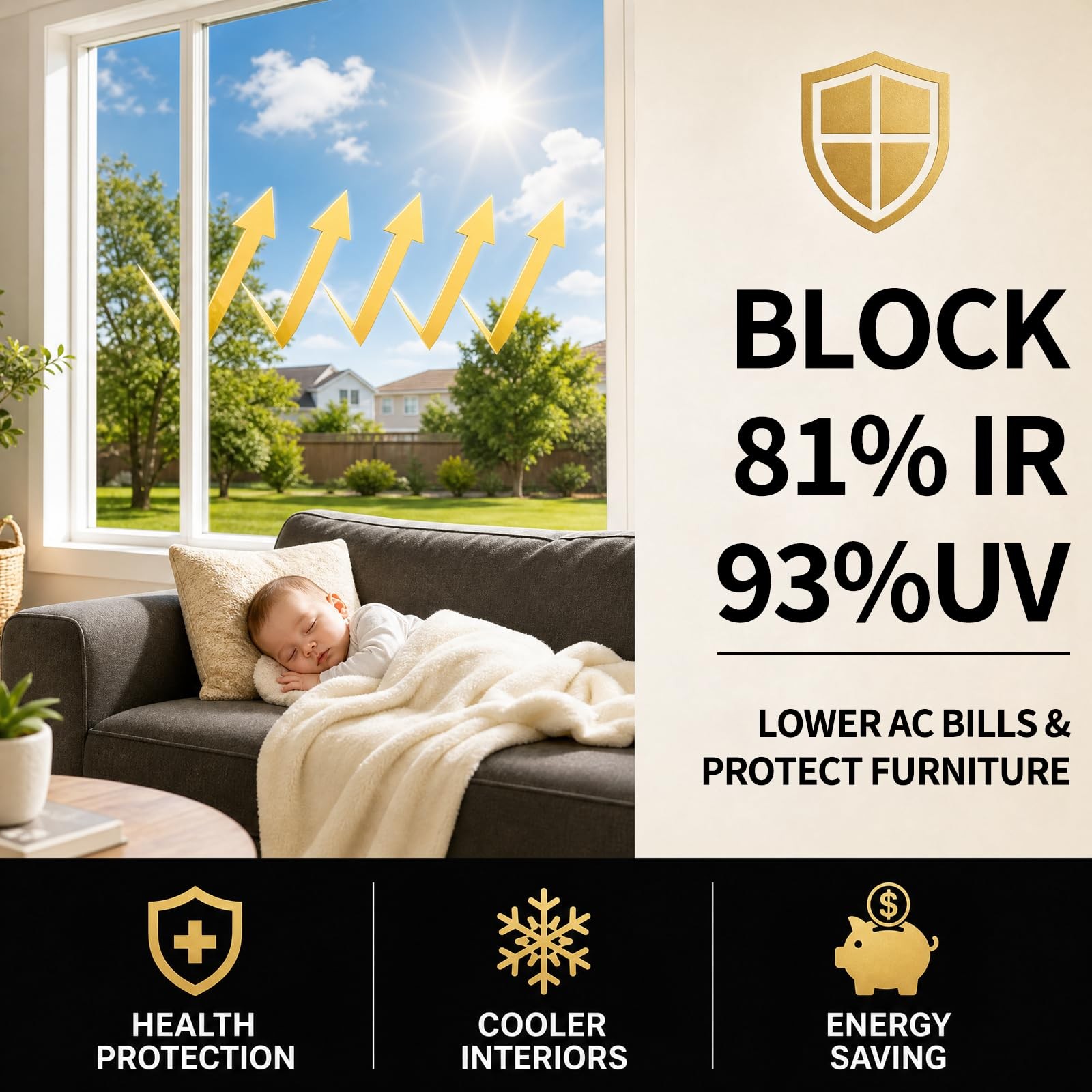 One Way Window Privacy Film, Reflective Window Tint for Daytime Privacy, Heat…