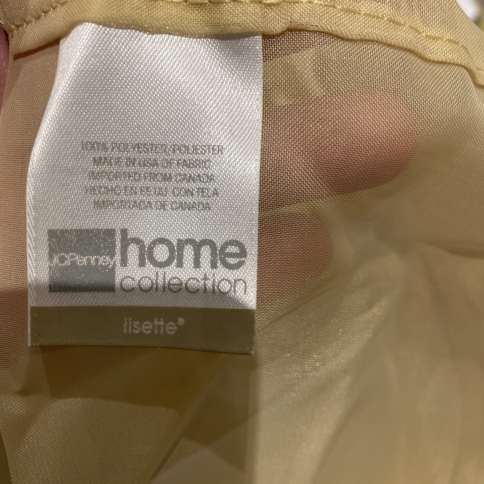 12 Gold Sheer Panels Drape Rod 94×60 Lisette JCP Home Collection Discontinued