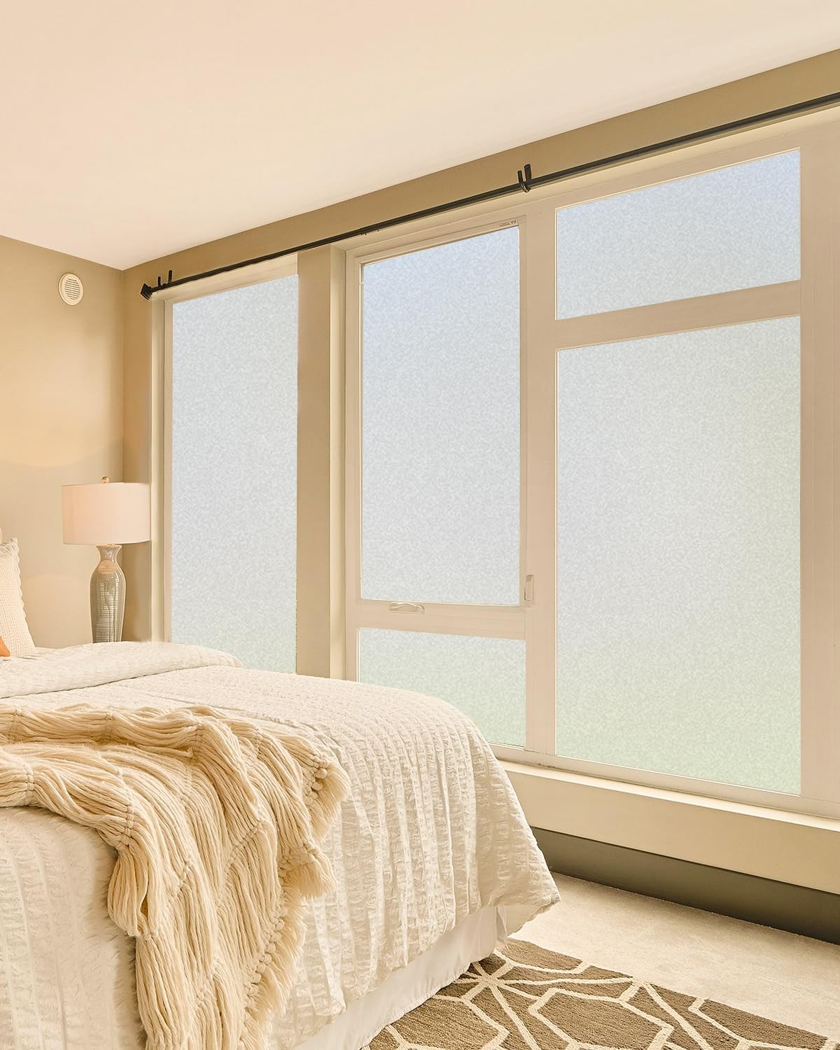 Frosted Glass Window Privacy Film Decorative With Tools, 2 Way Frosting Privacy