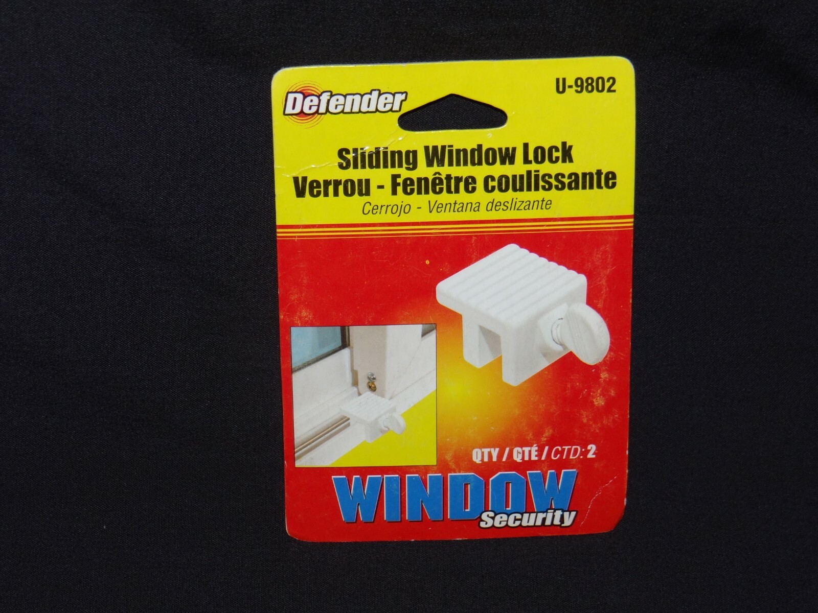 Sliding Window Lock – Window Security, Model U-9802, White Color 2-Pack by Prime