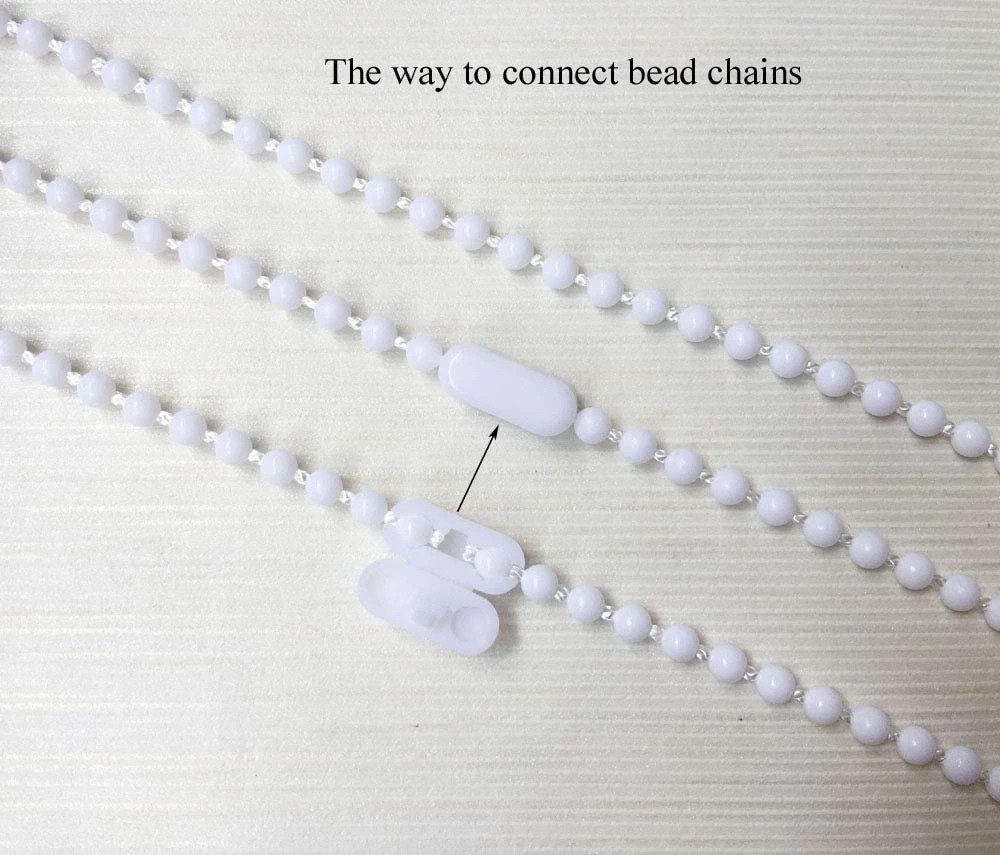 10 Meters Bead Chain Cord with 10 Connectors for Roller Blind Replacement Parts